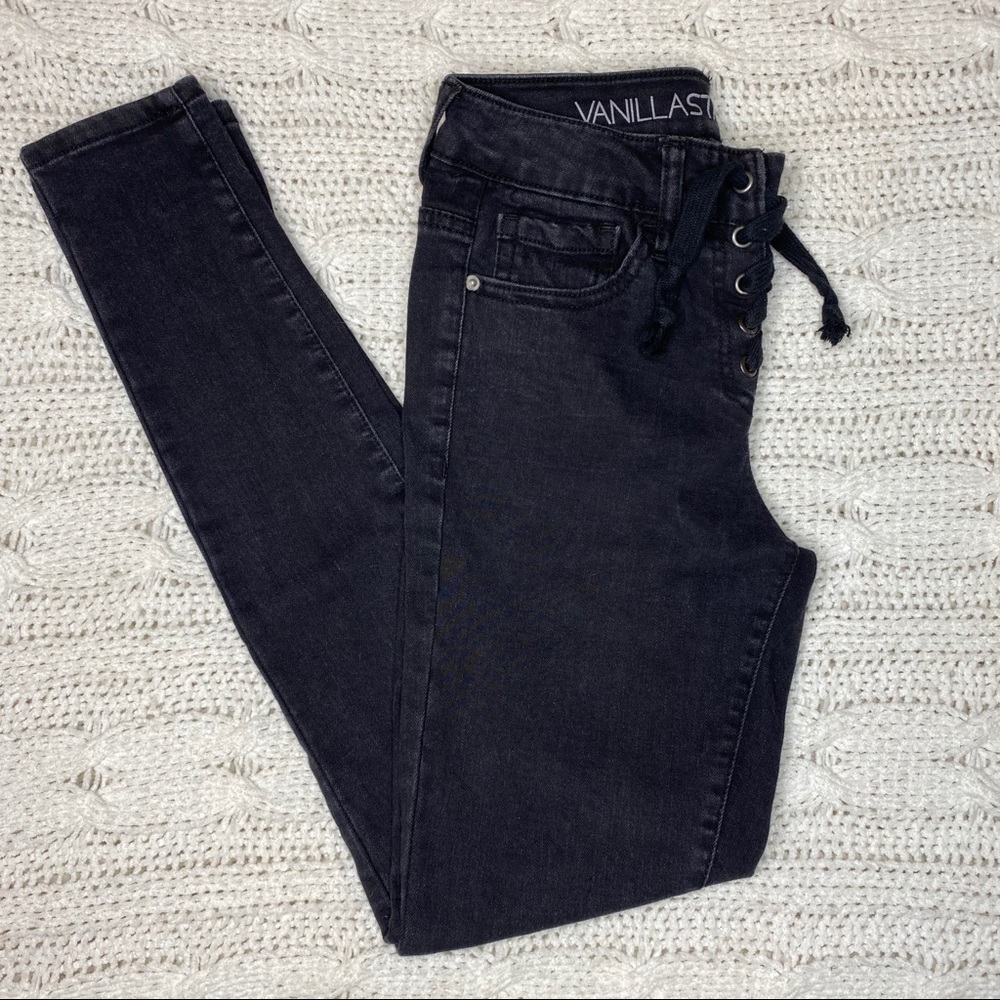 Lace Up Denim Jeans